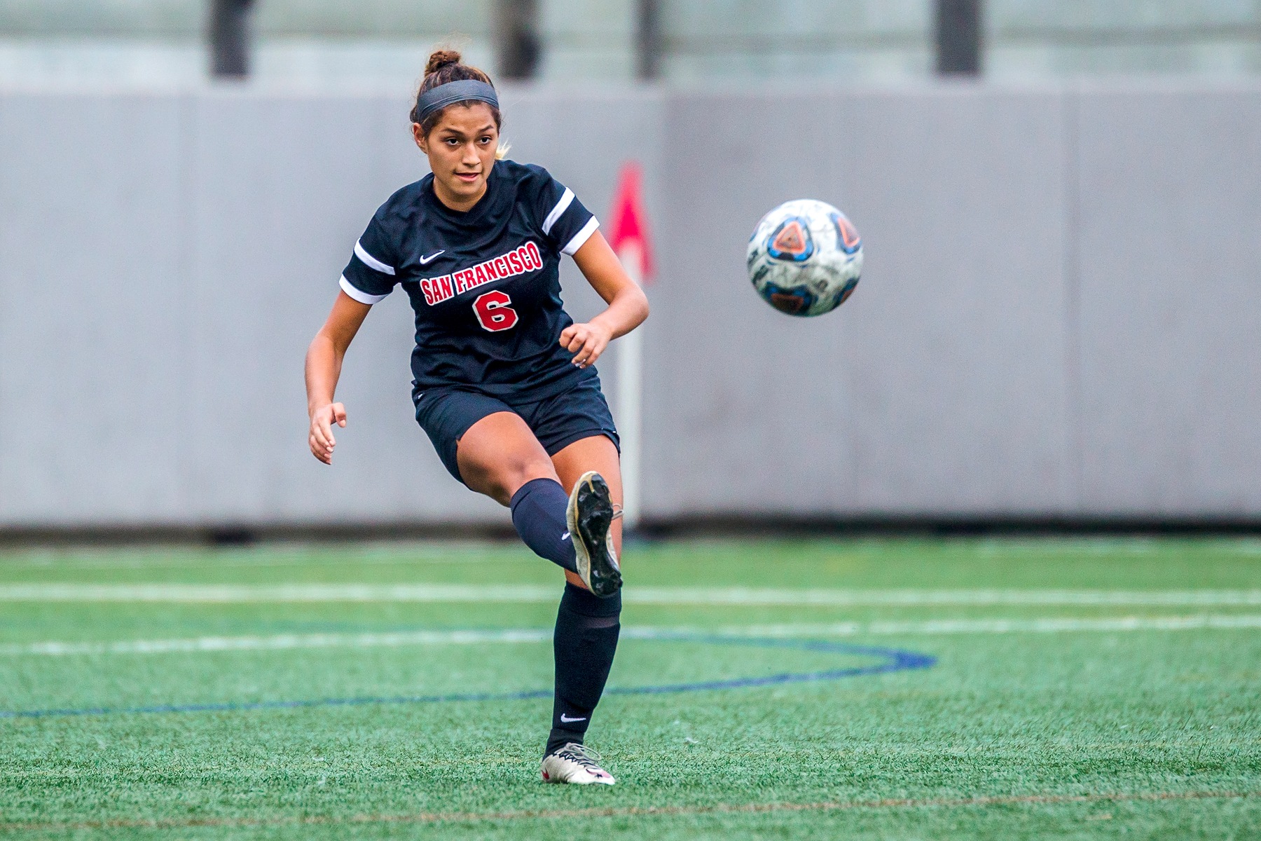 Chelsea Herrera sends upfield.
